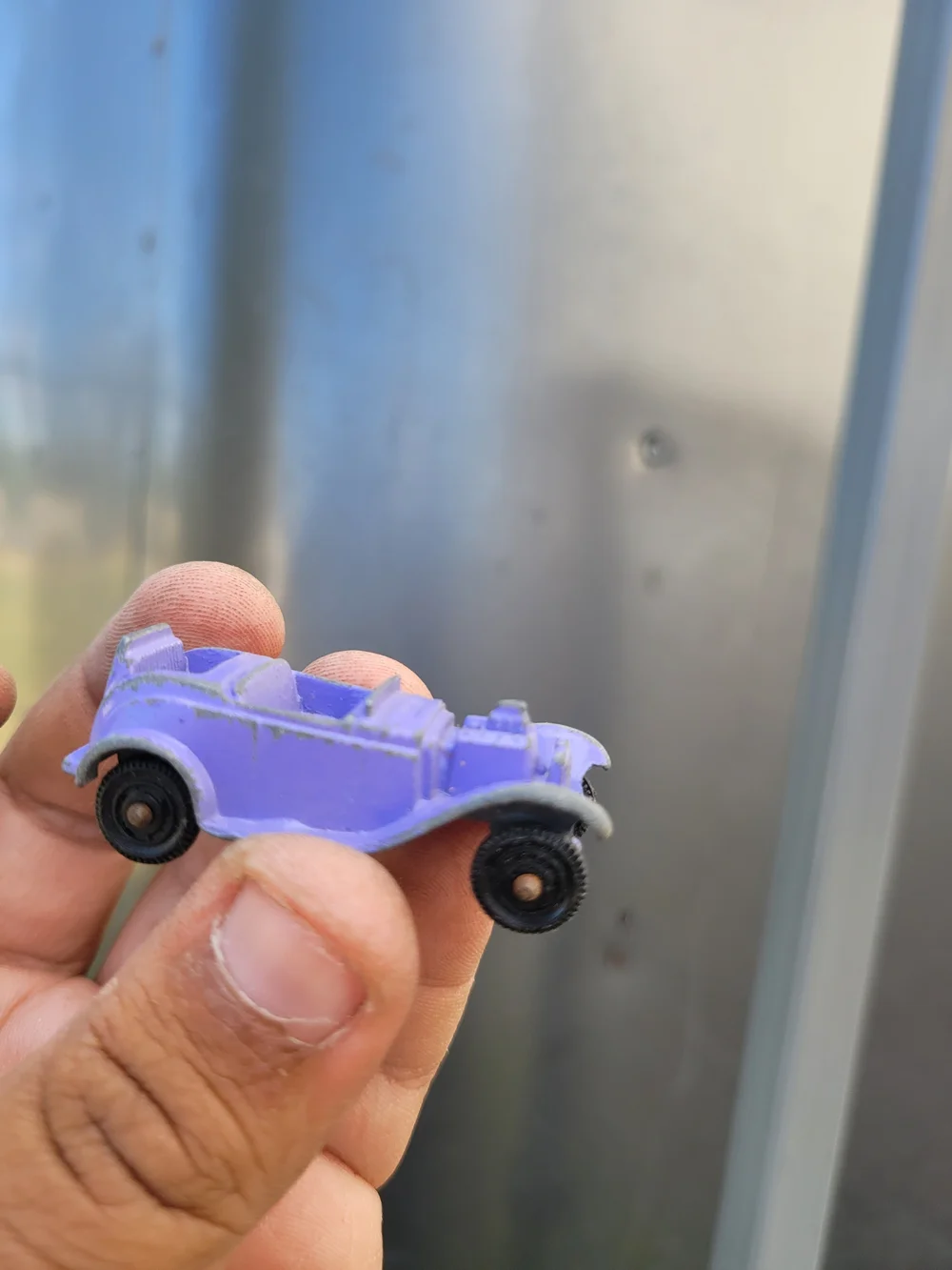 1940’s Tootsie Toy Purple Roadster #2 USA Die Cast Metal Vintage